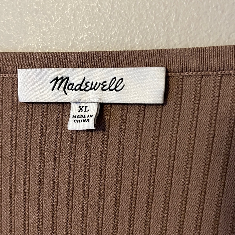 Madewell Ottoman Crop Sweater Tee in Light Umber Brown Size XL - Picture 6 of 13